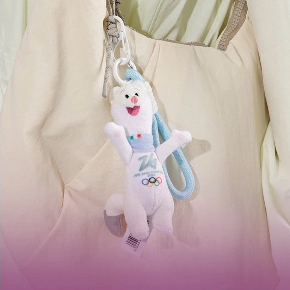 2026 Winter Olympics official mascot plush toy keychain bag pendant 5” - Picture 4 of 6